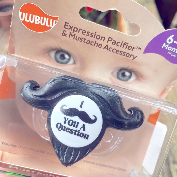 Ulubulu Mustache Pacifier 6-18 Months - Picture 3 of 3